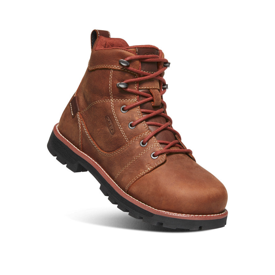 Women's Seattle 6" Waterproof Boot (Aluminum Toe) Gingerbread/Black