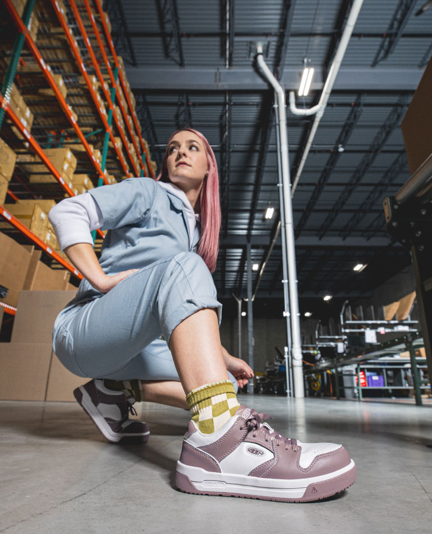 Women's Overton Work Shoe (Carbon Toe) Star White/Black