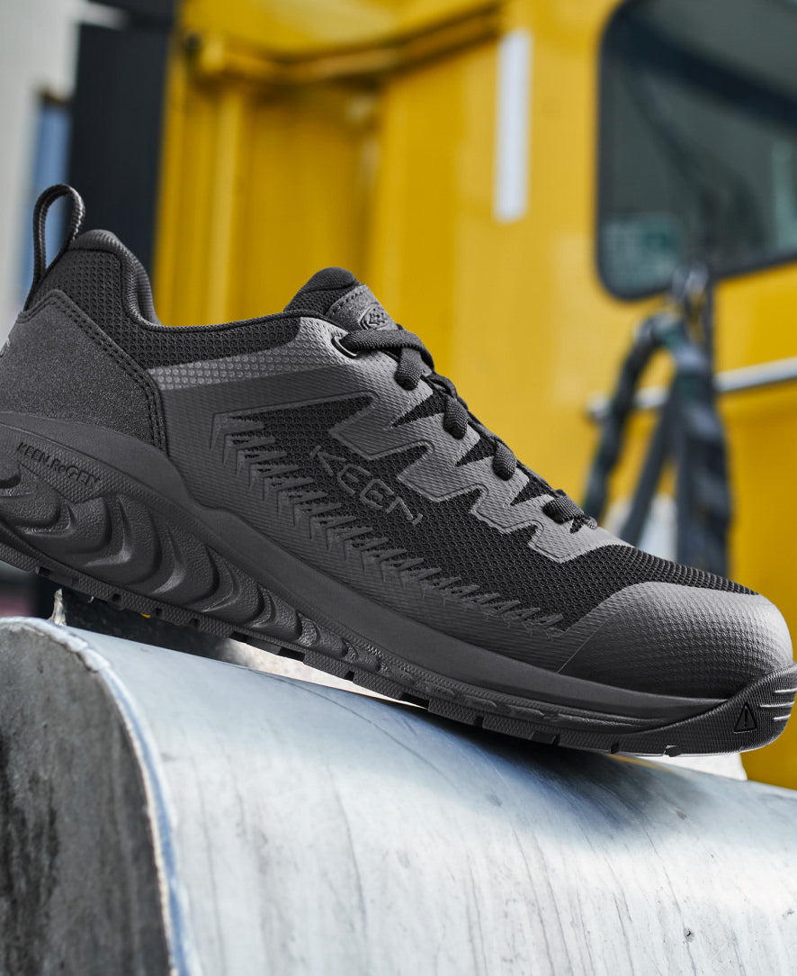 Women's Arvada ESD Work Sneaker (Carbon Toe) Black/Black