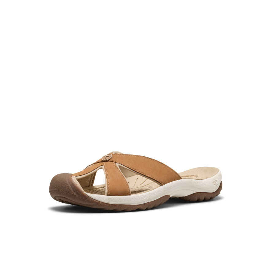 Women's Bali Leather Slide Sandal Chipmunk/Birch