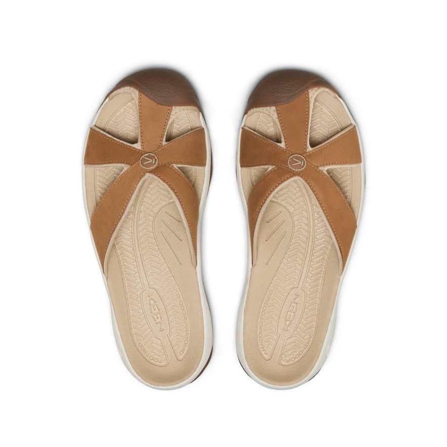 Women's Bali Leather Slide Sandal Chipmunk/Birch