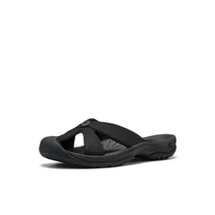 Women's Bali Leather Slide Sandal Black/Black