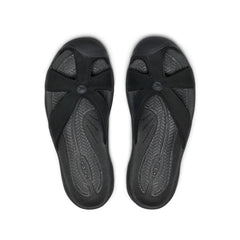 Women's Bali Leather Slide Sandal Black/Black