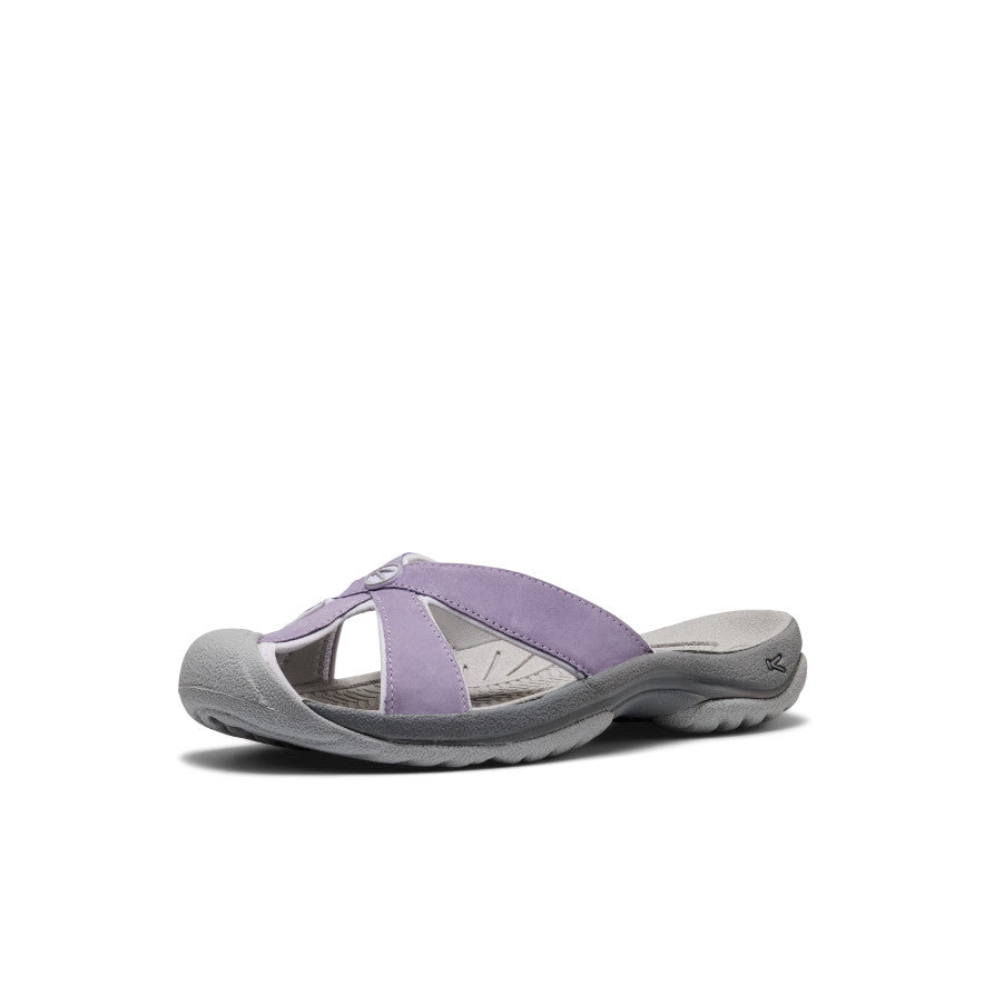 Women's Bali Leather Slide Sandal Purple Haze/Steel Grey