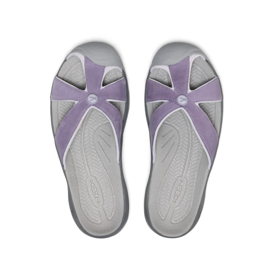 Women's Bali Leather Slide Sandal Purple Haze/Steel Grey
