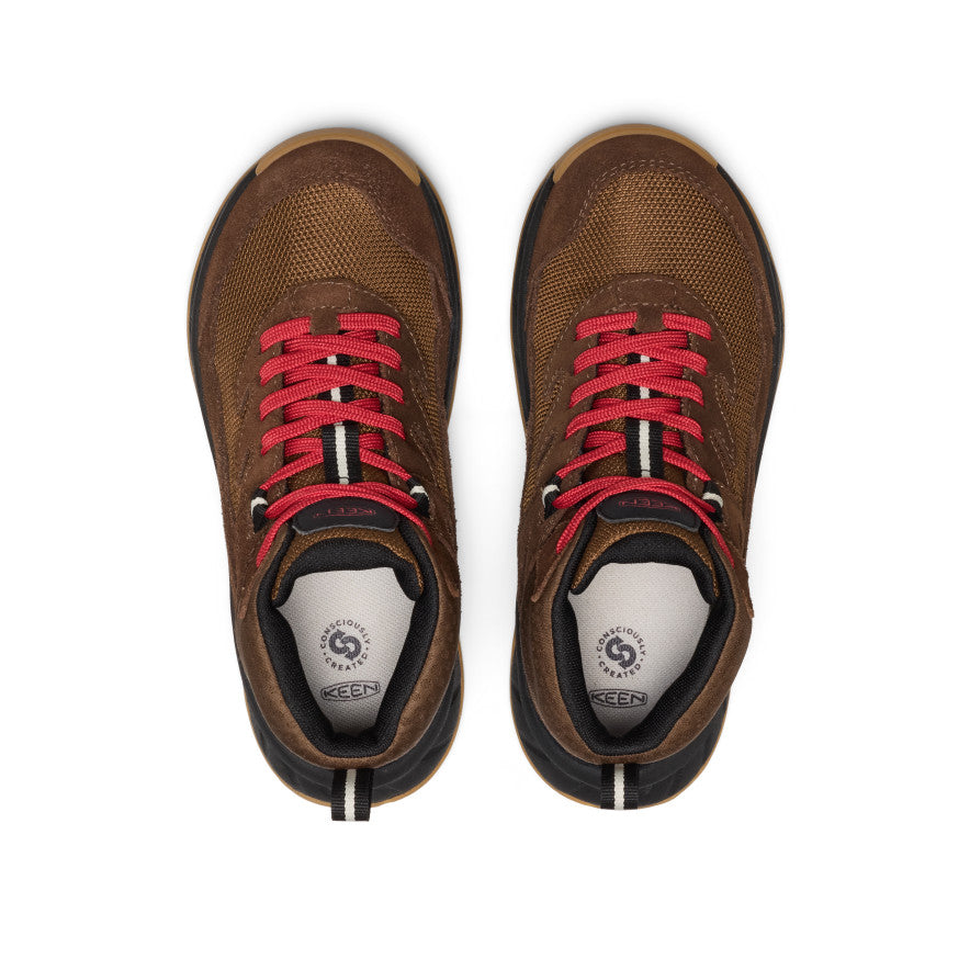 Big Kids' Hightrail Waterproof Hiking Boot Dark Earth/Garnet