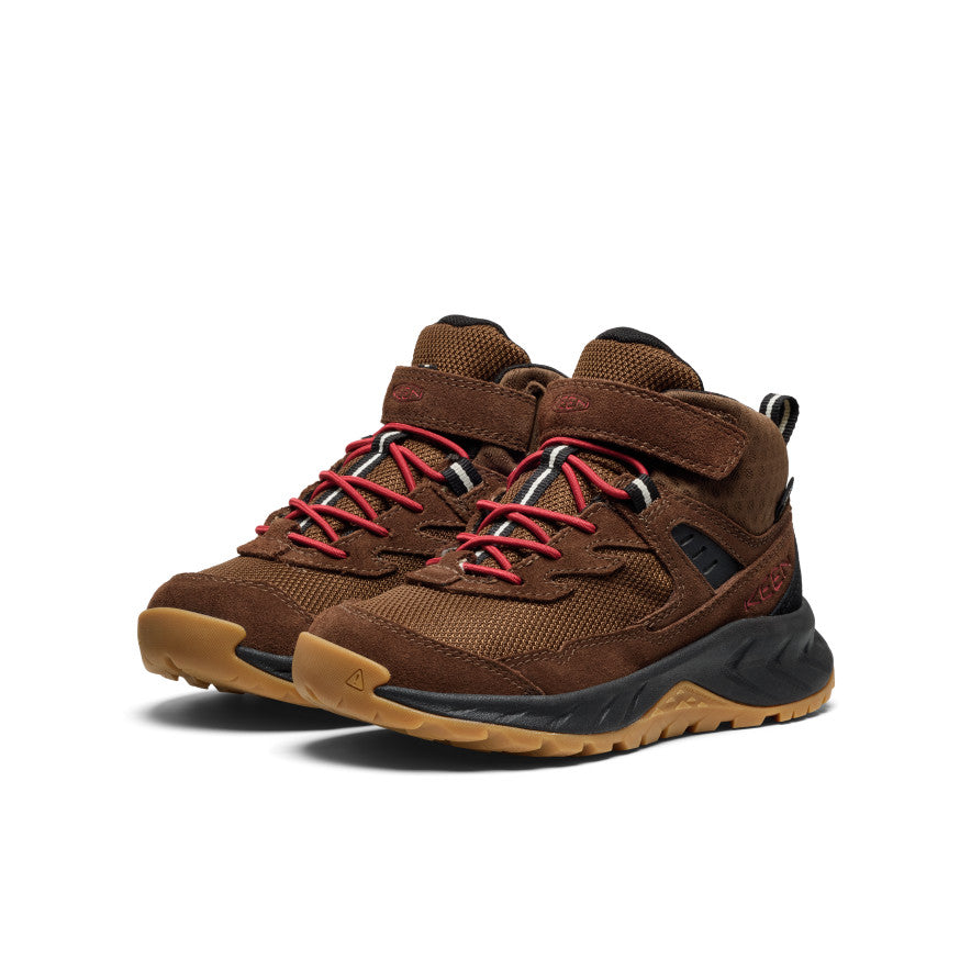 Little Kids' Hightrail Waterproof Hiking Boot Dark Earth/Garnet