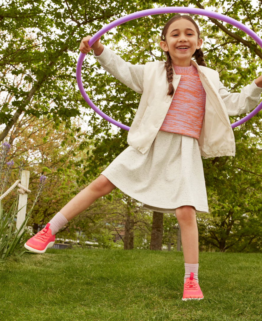 Big Kids' KNX Knit Sneaker Dubarry/Star White