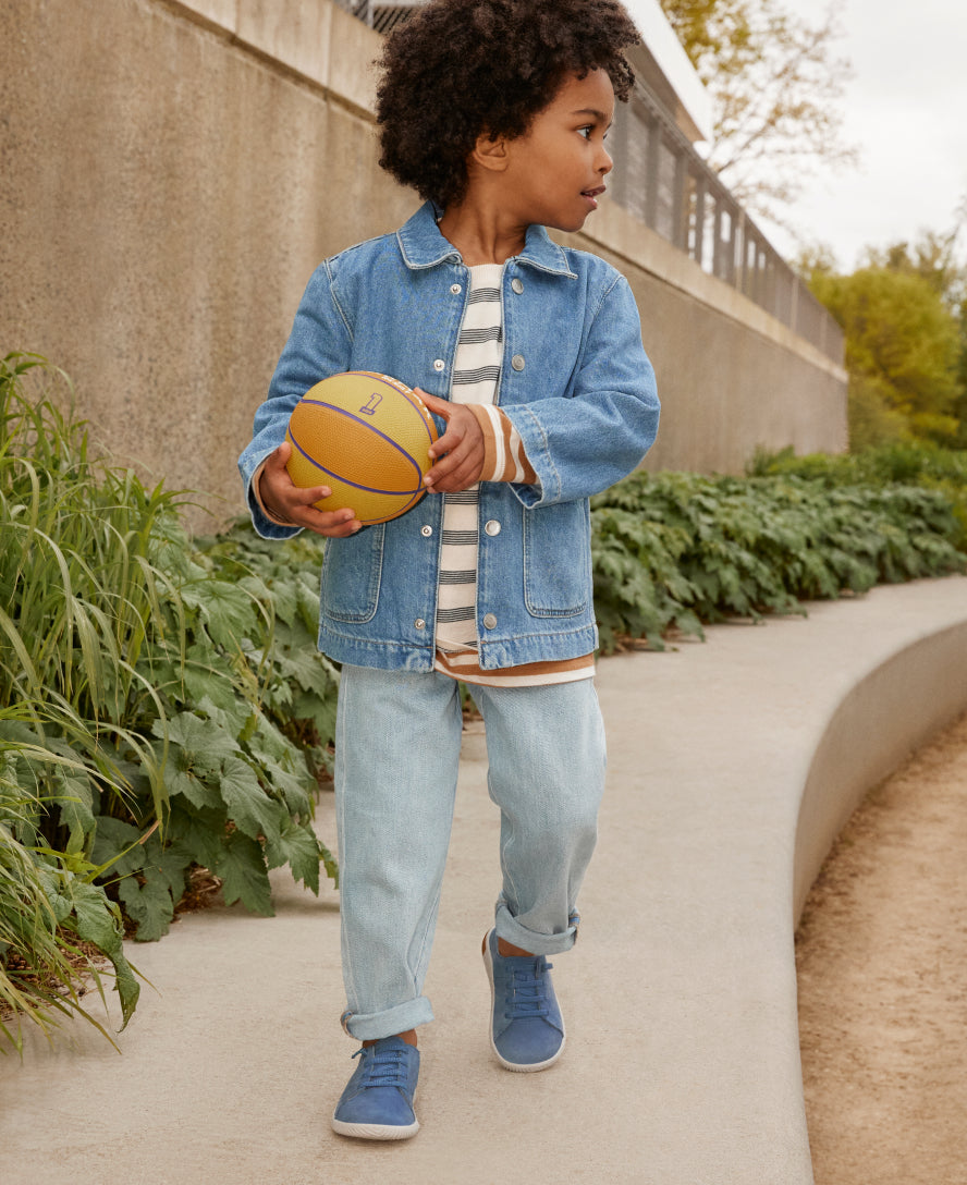 Big Kids' KNX Leather Sneaker Coronet Blue/Vapor