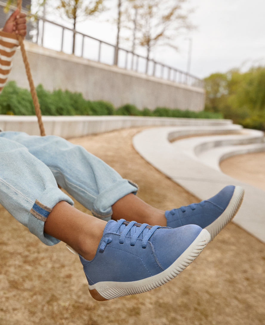 Big Kids' KNX Leather Sneaker Coronet Blue/Vapor