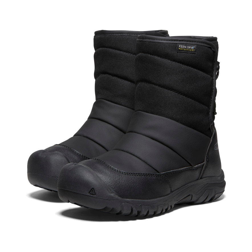 Big Kids' Puffrider Waterproof Winter Boot Black/Steel Grey