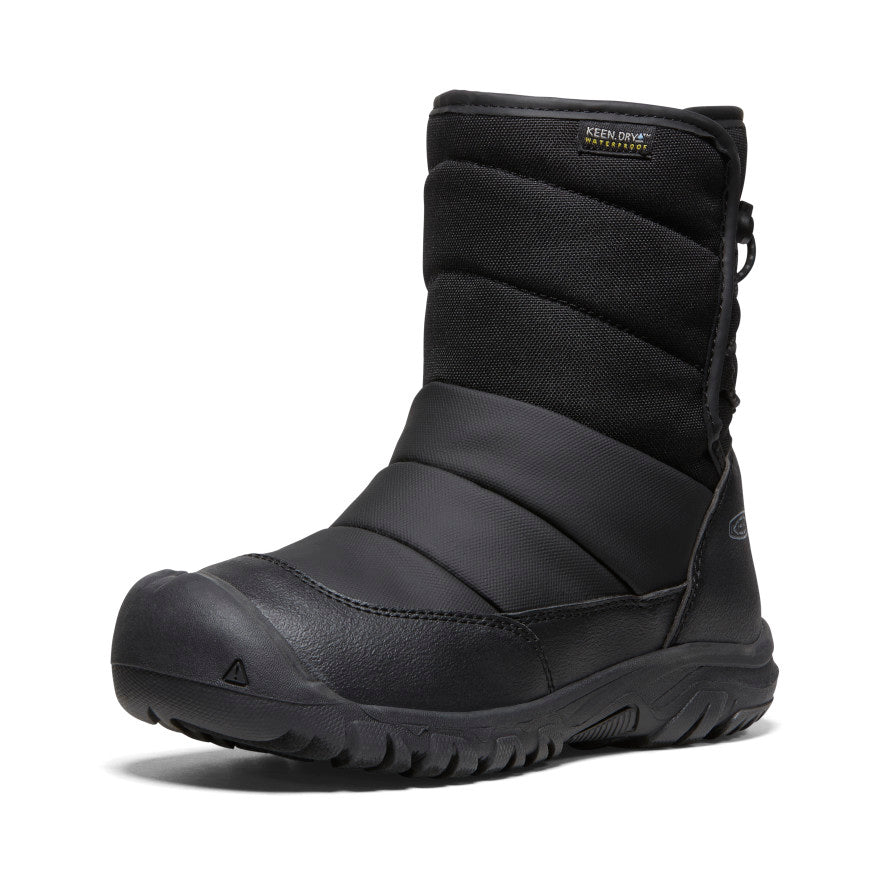 Big Kids' Puffrider Waterproof Winter Boot Black/Steel Grey